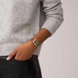 Fossil Raquel Quartz Gold Steel Leather Strap 23mm Ladies Watch ES5367