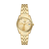 Fossil Scarlette Quartz Gold Tone Steel 32mm Watch ES5338