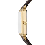 Fossil Raquel Quartz Gold Steel Leather Strap 23mm Ladies Watch ES5367
