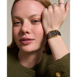 Fossil Raquel Quartz Gold Steel Leather Strap 23mm Ladies Watch ES5367