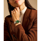 Fossil Scarlette Quartz Two Tone Steel Green Dial 32mm Ladies Watch ES5388