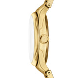 Fossil Gilmore Quartz Gold Tone Steel Silver Dial 28mm Watch ES5421