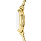 Fossil Carlie Mini Quartz Gold Steel Mother of Pearl Dial 28mm Ladies Watch ES5462