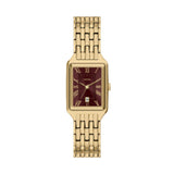 Fossil Raquel Quartz Gold Steel Red Dial 23mm Watch ES5512