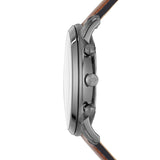 Fossil Neutra Chrono Quartz Brown Leather Gray Dial 44mm Watch FS5512