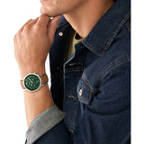 Fossil Neutra Brown Leather Green Dial 44mm Watch FS5963