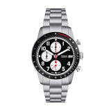 Fossil Sport Tourer Silver Steel Black Dial 42mm Watch FS6045