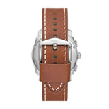 Fossil Machine Brown Leather Blue Dial 42mm Watch FS6059