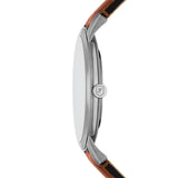 Fossil Mimimalist Quartz Green Dial Brown Leather 44mm Watch FS6094