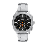 Fossil Machine Silver Steel Black Dial 44mm Watch FS6095