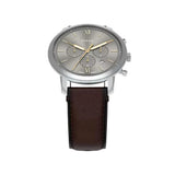 Fossil Neutra Quartz Grey Dial Brown Leather Strap 44mm Watch FS6129