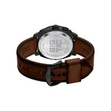 Fossil Machine Big Tic Quartz Black Dial Leather Strap 41mm Watch FS6165