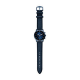 Fossil Neutra Quartz Navy Dial Navy Leather Strap 44mm Watch FS6168
