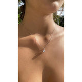 Carat London 9ct White Gold Round Cubic Zirconia Necklace