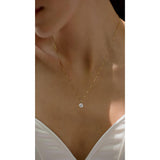 Carat London 9ct White Gold Round Cubic Zirconia Necklace