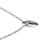 Martina Hamilton Leaf and Pearl Small Silver Necklace