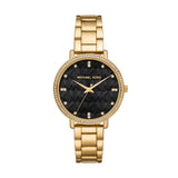 Michael Kors Pyper Quartz Gold Tone Black Dial 38mm Watch MK4916