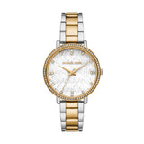 Michael Kors Pyper Quartz Two Tone Steel White Dial 38mm Watch MK4918