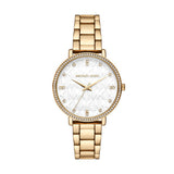 Michael Kors Pyper Quartz Gold Tone Steel White Dial 38mm Watch MK919