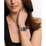 Michael Kors Lexington Quartz Two Tone Steel Black Dial 33mm Watch MK4925