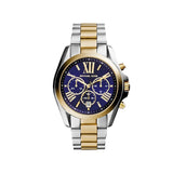 Michael Kors Bradshaw Quartz Two Tone Steel Blue Dial 43mm Watch MK5976