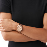 Michael Kors Macy's Ritz Rose Gold Steel 37mm Ladies Watch MK6357