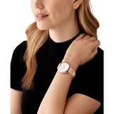 Michael Kors Slim Runway Quartz Leather Strap 38mm Ladies Watch MK7466 / MK7467