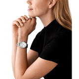 Michael Kors Quartz Slim Runway Pavé Steel Curb Link Bracelet 38mm Ladies Watch MK7474 / MK7472