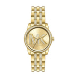 Michael Kors Bryant Quartz Pavé Logo Gold-Tone 35mm Watch MK7540