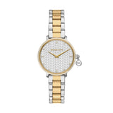 Michael Kors Pyper Quartz Two Tone Steel White Dial 32mm Watch MK7574