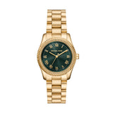 Michael Kors Lexington Quartz Gold Steel Green Dial 33mm Watch MK7622