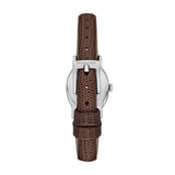 Michael Kors Maude Quartz Silver Steel Brown Leather Strap 24mm Watch MK7635
