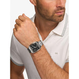 Michael Kors Rhys Quartz Silver Steel Black Dial 40mm Watch MK9230