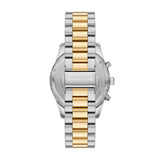 Michael Kors Lexington Quartz Two Tone Steel Green Dial 45mm Watch MK9277