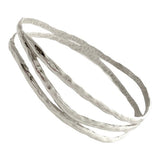 Martina Hamilton Reflections Sterling Silver Three Strand Bangle