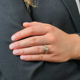 9ct Gold Cubic Zirconia Claddagh Ring