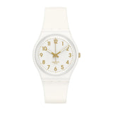 Swatch White Bishop Quartz 34mm Watch SO28W106-S14