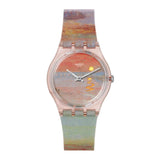 Swatch Turner's Scarlet Sunset Quartz 34mm Watch SO28Z700C