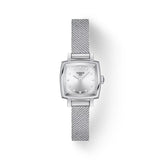 Tissot Lovely Square Quartz Silver Steel Grey Bracelet Diamond Index 20mm Watch T0581091103600
