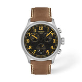 Tissot Chrono XL Quartz Silver Steel Brown Leather Strap 42mm Watch T1164171605201