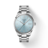 Tissot PR 100 Quartz Silver Steel Ice Blue Dial 40mm Watch T1504101135100