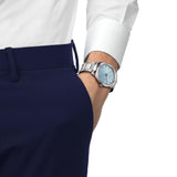Tissot PR 100 Quartz Silver Steel Ice Blue Dial 40mm Watch T1504101135100