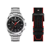 Tissot PR 100 Vuelta Quartz Black Dial Interchangeable Strap 40mm Watch T1504171105101