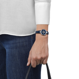 Tissot T- Lady Desir Quartz Silver Steel Blue Leather Strap 28mm Ladies Watch T1520101603801