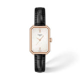 Tissot SRV Quartz Mother of Pearl Dial Black Leather Strap Rectangular Watch T1601103611300