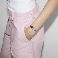 Gucci G-Frame Quartz Silver Steel Pink Dial with Diamonds Ladies Watch YA127516