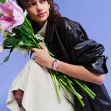 Swatch Pink Petal Promise Quartz 33mm Watch YLS234