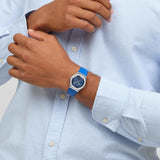 Swatch Blue Petal Promise Quartz 33mm Watch YLS235