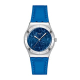 Swatch Blue Petal Promise Quartz 33mm Watch YLS235