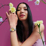 Swatch Petal Swirl Quartz 33mm Watch YLS236G